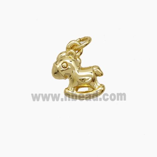 Copper Trojan Horse Pendant Gold Plated
