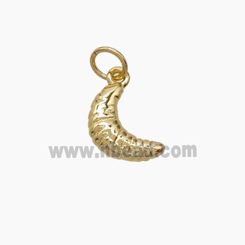Copper Larva Charms Pendant Gold Plated