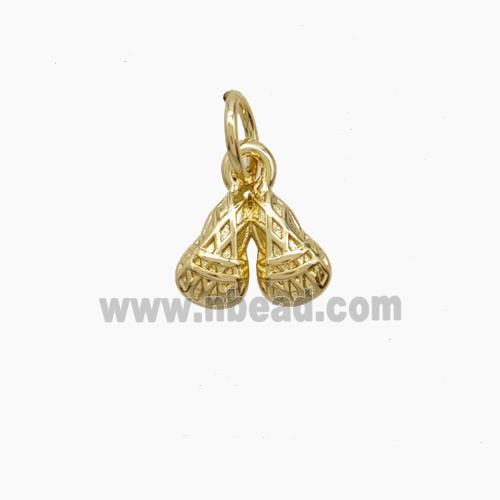 Copper Peanut Pendant Gold Plated