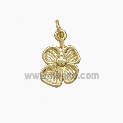 Copper Clover Pendant Gold Plated