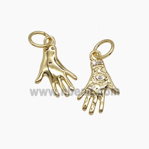 Copper Hand Pendant Gold Plated