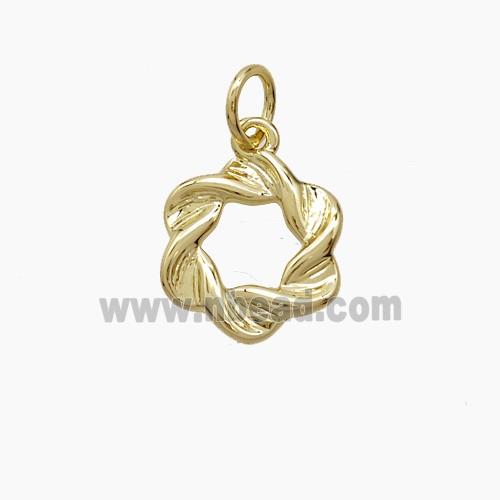 Copper Wreath Pendant Gold Plated
