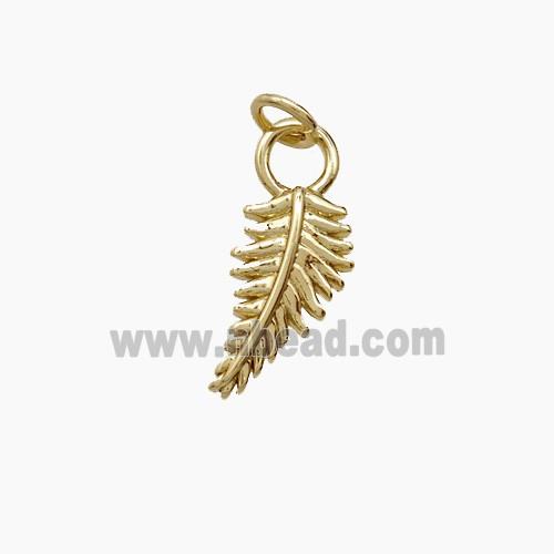 Copper Leaf Pendant Gold Plated