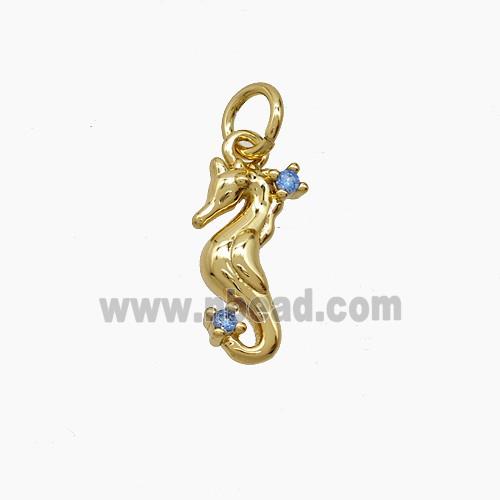 Copper Seahorse Pendant Gold Plated