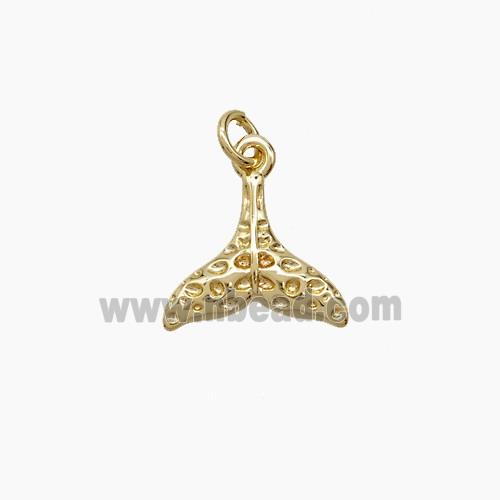 Copper Mermaid-Tail Pendant Gold Plated