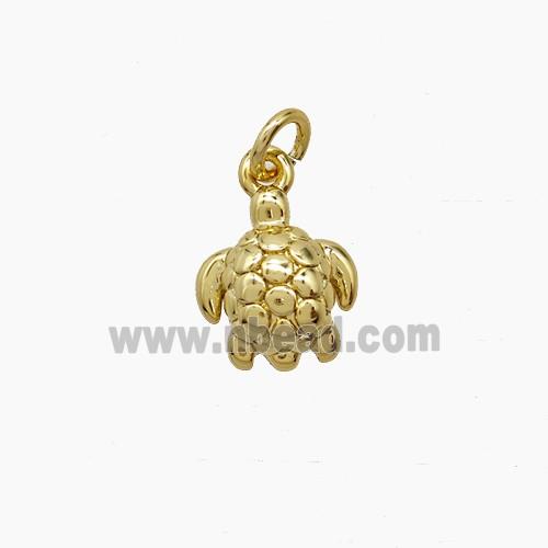 Copper Tortoise Pendant Gold Plated