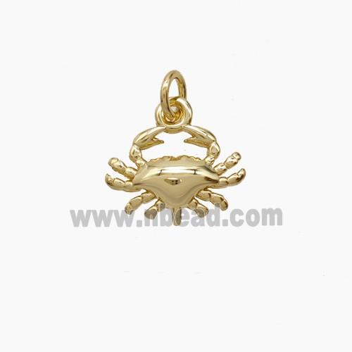 Copper Crab Pendant Gold Plated