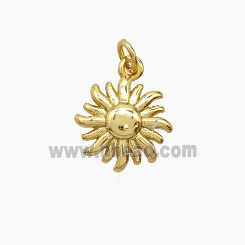 Copper Moon Sun Pendant Gold Plated