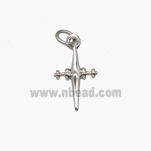 Copper Cross Pendant Platinum Plated