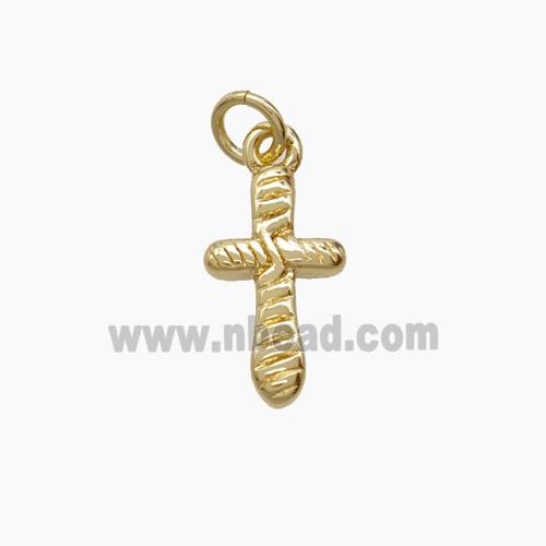 Copper Cross Pendant Gold Plated