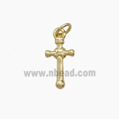 Copper Cross Pendant Gold Plated