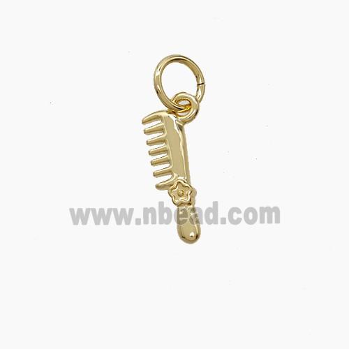 Copper Comb Pendant Gold Plated