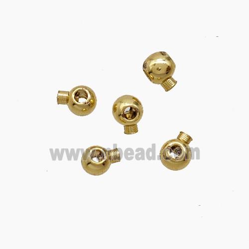 Copper Stopper Beads Gold Plated