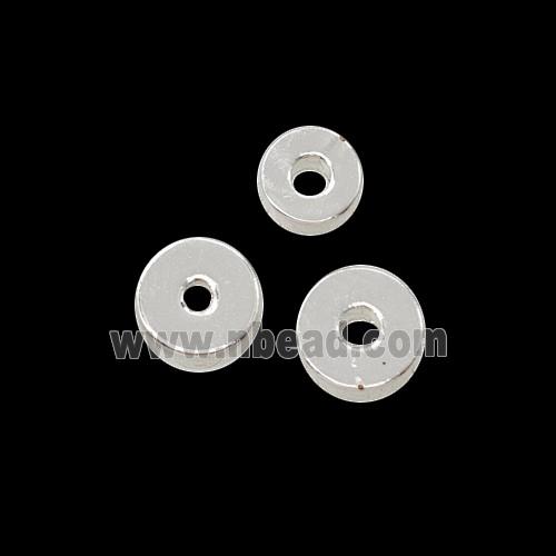 Copper Heishi Spacer Beads Shiny Silver