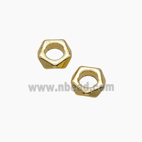 Copper Heishi Beads Faceted Gold Plated
