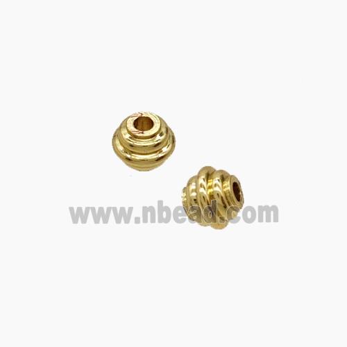 Copper Bicone Beads Gold Plated
