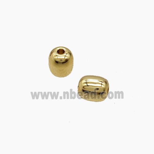 Copper Barrel Beads Gold Plated