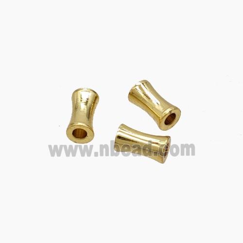 Copper Tube Beads Gold Plated