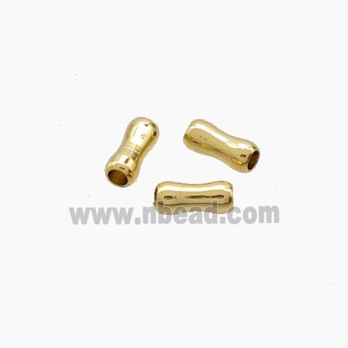 Copper Tube Beads Gold Plated
