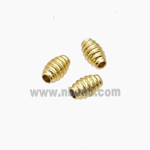 Copper Tube Beads Gold Plated
