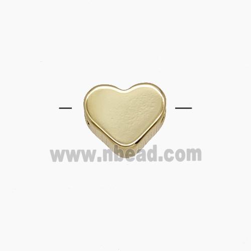 Copper Heart Beads Gold Plated
