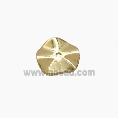 Copper Circle Spacer Beads Wave Gold Plated