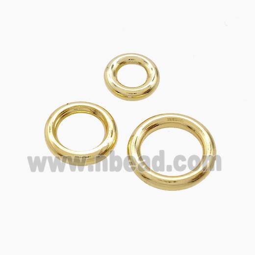 Copper Rings Connector Circle Gold Plated