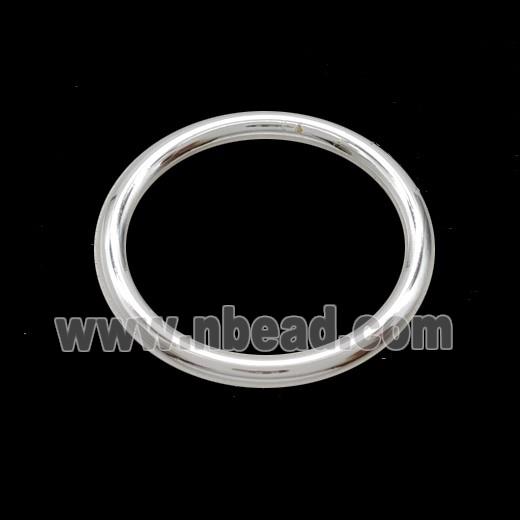 Copper Rings Connector Shiny Silver