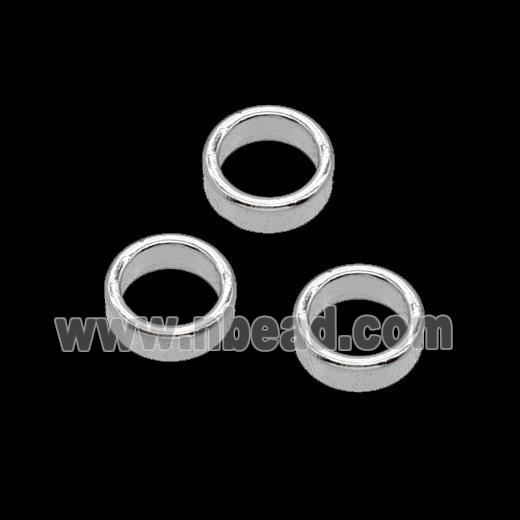 Copper Rings Connector Shiny Silver