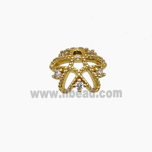 Copper Bead Caps, Gold Plated
