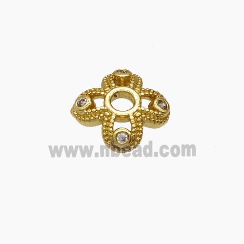 Copper Bead Caps, Gold Plated