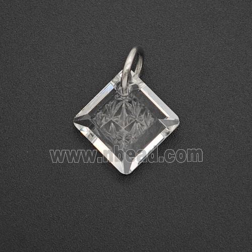 Copper Pendant Pave Zircon, Gold Plated