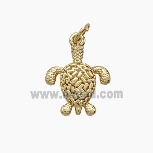 Copper Pendant Pave Zircon, Gold Plated