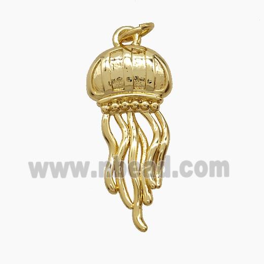 Copper Pendant Pave Zircon, Gold Plated