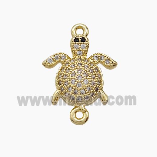 Copper Pendant Pave Zircon, Gold Plated