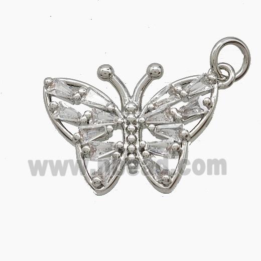 Copper Pendant Pave Zircon, Gold Plated