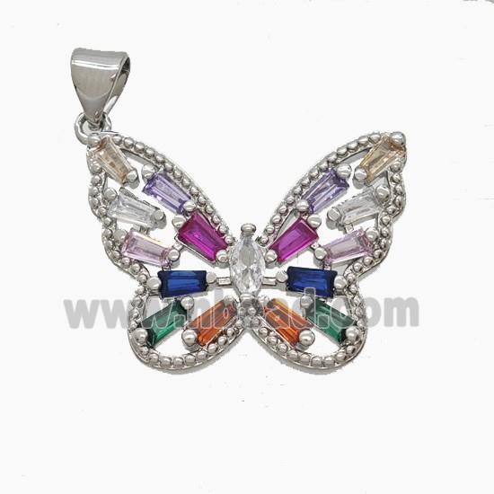 Copper Pendant Pave Zircon, Gold Plated