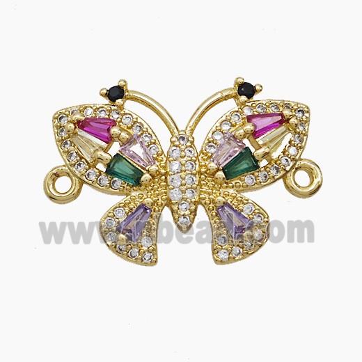 Copper Pendant Pave Zircon, Gold Plated