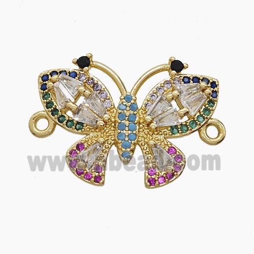 Copper Pendant Pave Zircon, Gold Plated