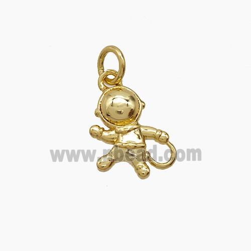 Copper Pendant Pave Zircon, Gold Plated