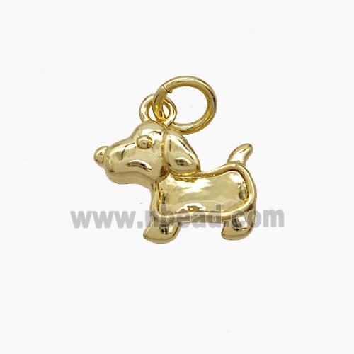 Copper Pendant Pave Zircon, Gold Plated