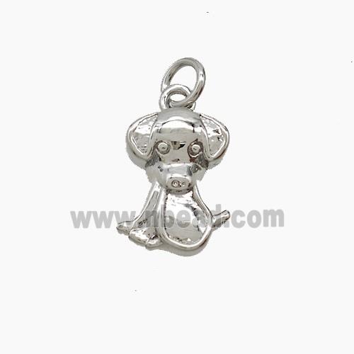 Copper Pendant Pave Zircon, Gold Plated