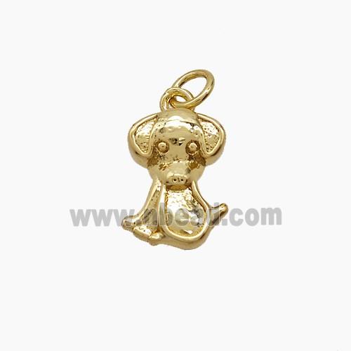 Copper Pendant Pave Zircon, Gold Plated