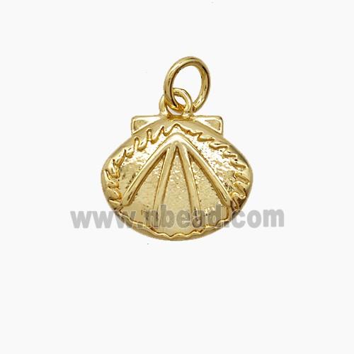 Copper Pendant Pave Zircon, Gold Plated