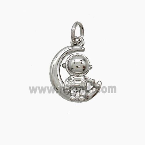 Copper Pendant Pave Zircon, Gold Plated