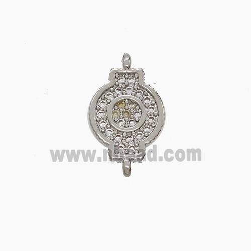 Copper Pendant Pave Zircon, Gold Plated