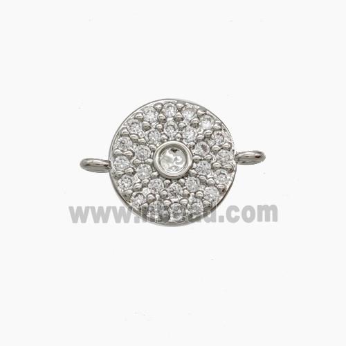 Copper Pendant Pave Zircon, Gold Plated