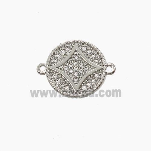 Copper Pendant Pave Zircon, Gold Plated