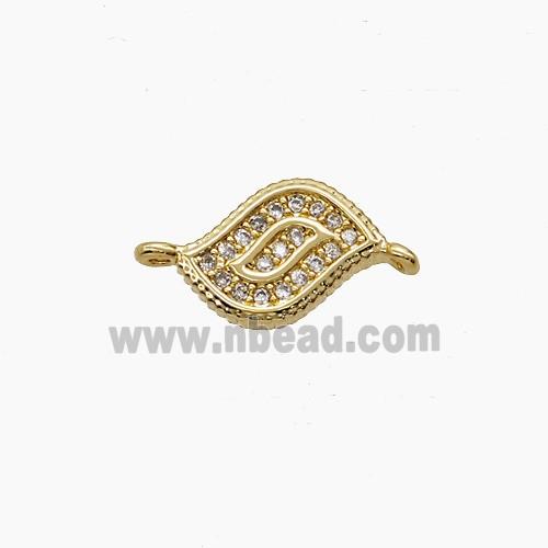 Copper Pendant Pave Zircon, Gold Plated