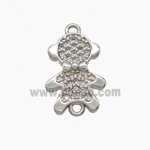 Copper Pendant Pave Zircon, Gold Plated